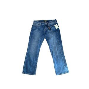Lucky Brand Janet Sweet N Straight Crop Jean Women 8 Cotton Blend Mid Rise Denim